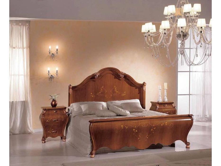 Tarocco Vaccari кровать двуспальная  (орех, золото) Paradise