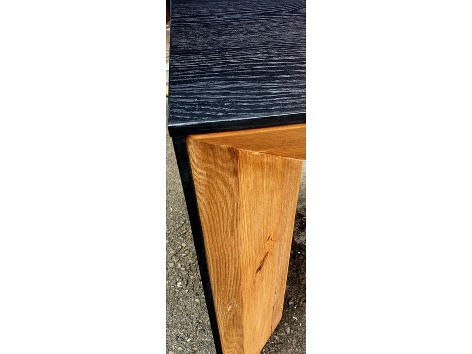 Mobilier de Maison стол кофейный  (чёрный, коричневый) Wooden Vintage Loft