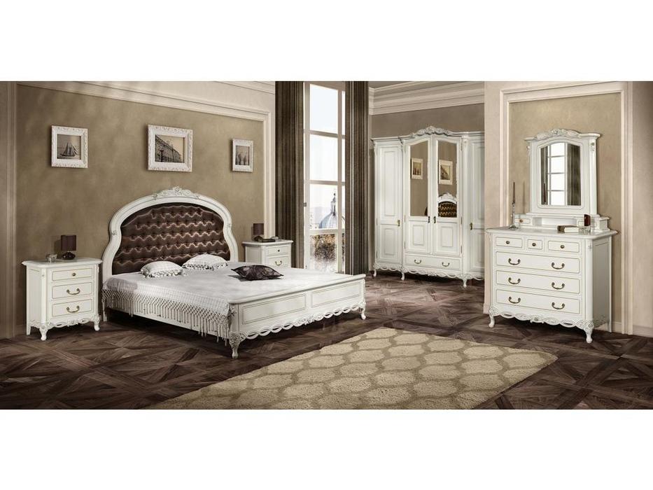 Simex кровать двуспальная 180х200 (слоновая кость) Флора