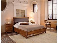 Cavio кровать двуспальная 160х200 Мадейра беж.кож.изг. и низ изн. (черешня) Madeira Intarsio