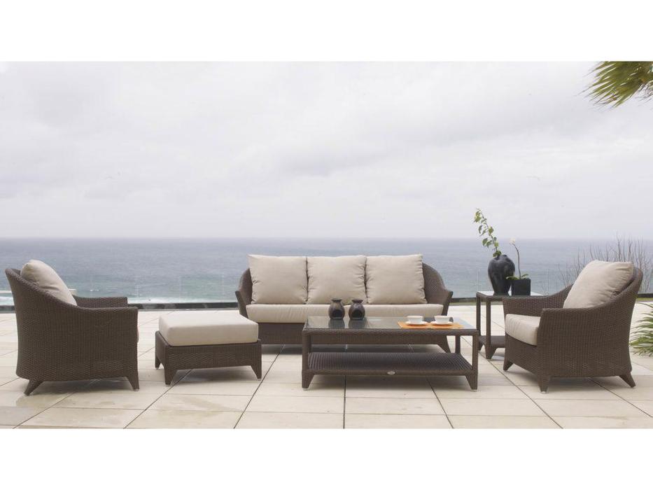 Skylinedesign диван садовый с подушками (черный кофе) Malta