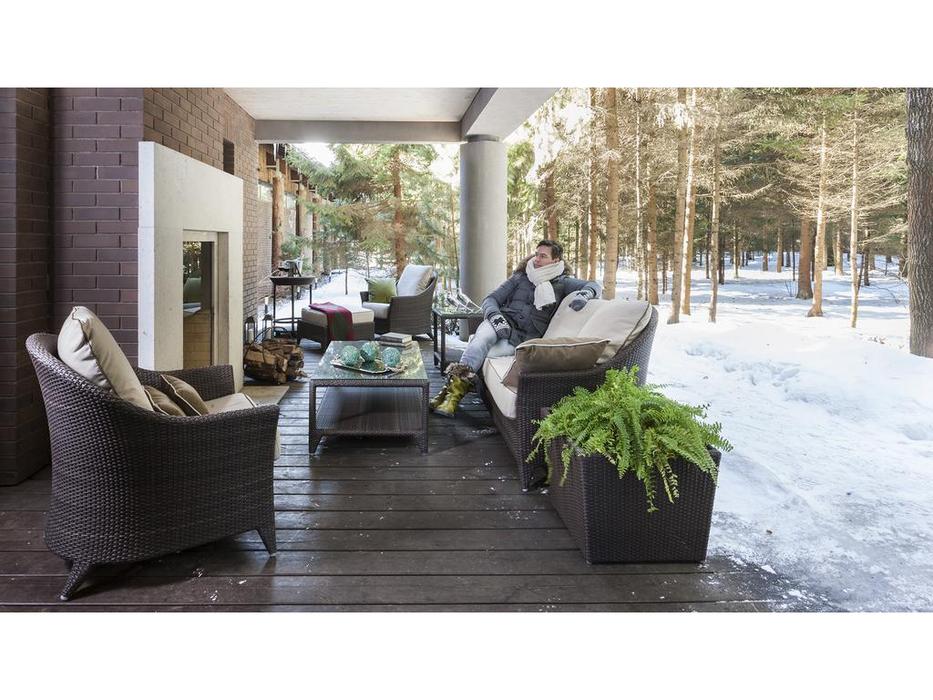 Skylinedesign диван садовый с подушками (коричневый) Malta