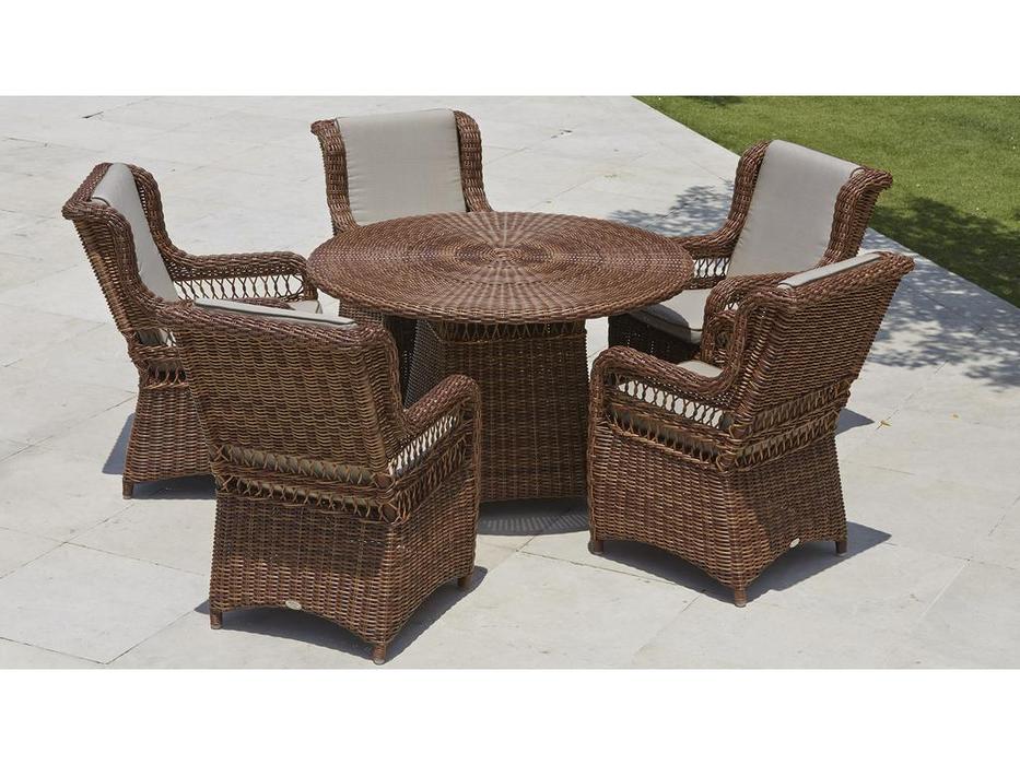 Skylinedesign кресло садовое с подушками (бежевый) Ebony