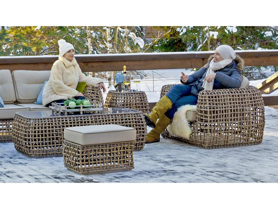 Skylinedesign стол журнальный со стеклом (WHITE MUSHROOM) Dynasty