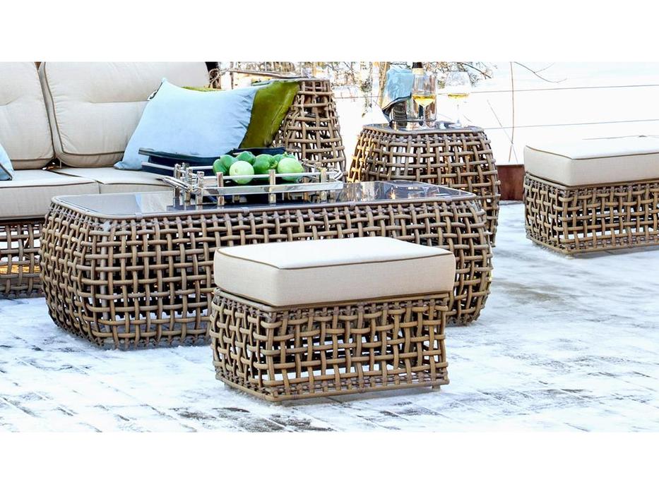 Skylinedesign стол журнальный со стеклом (WHITE MUSHROOM) Dynasty