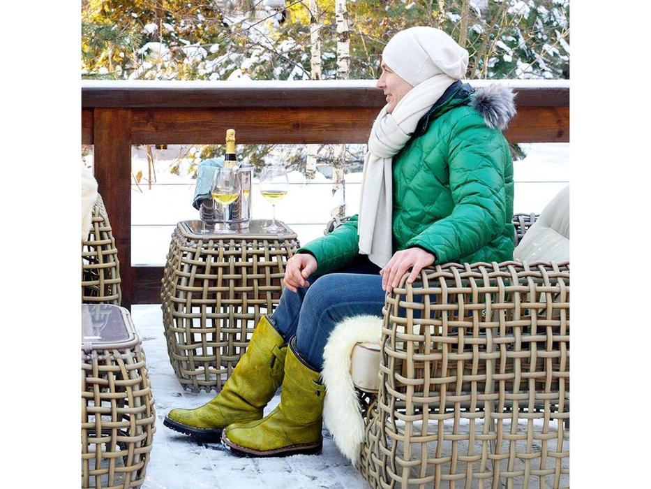 Skylinedesign стол кофейный со стеклом (WHITE MUSHROOM) Dynasty