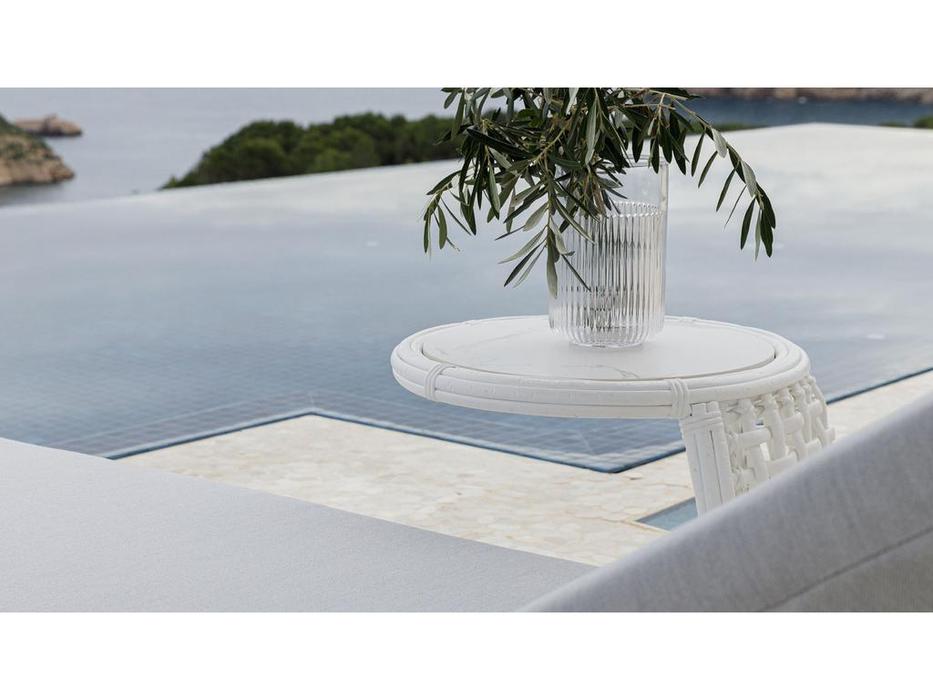 Skylinedesign стол садовый для лежака, со стеклом (WHITE MUSHROOM) Dynasty