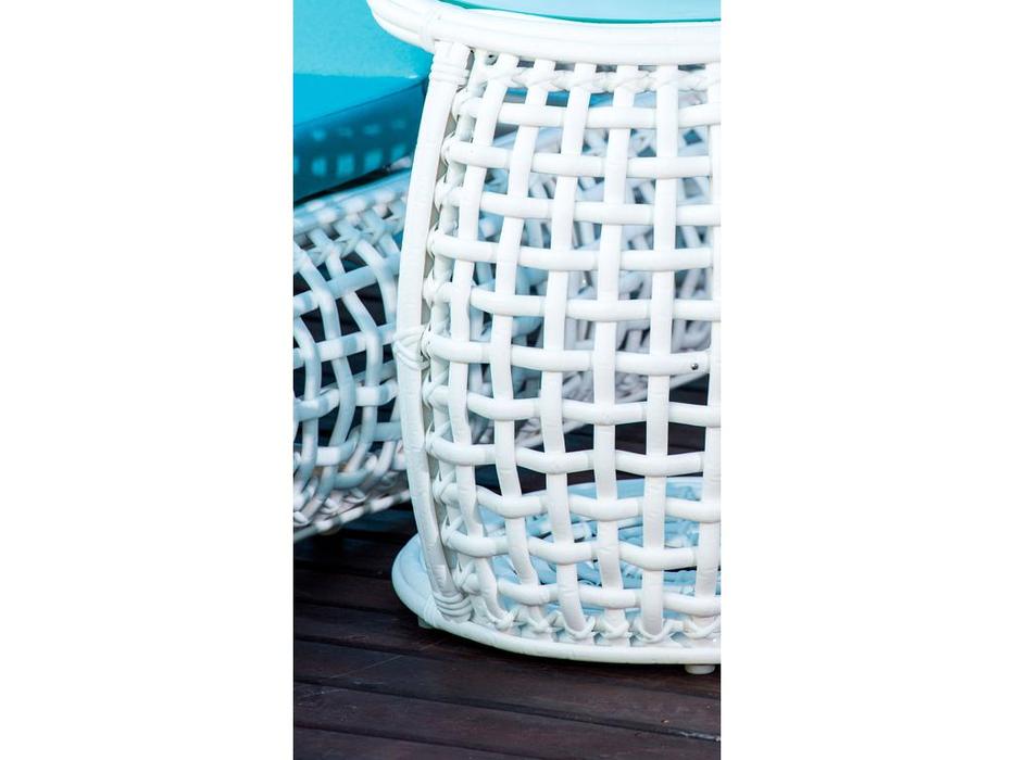 Skylinedesign стол садовый для лежака, со стеклом (WHITE MUSHROOM) Dynasty