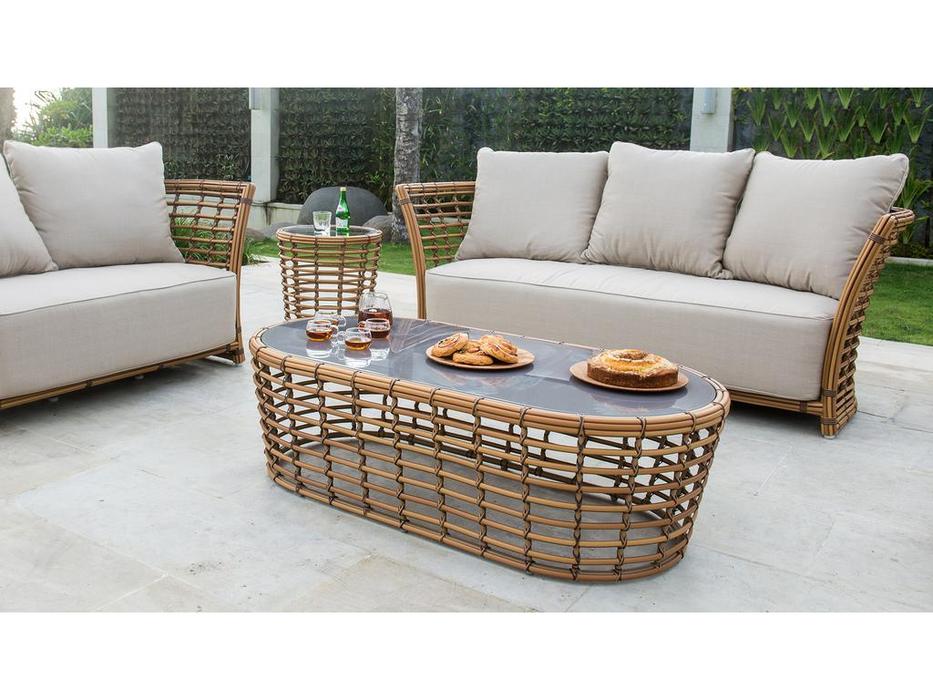 Skylinedesign диван садовый 3-х местный (светло серый) Villa