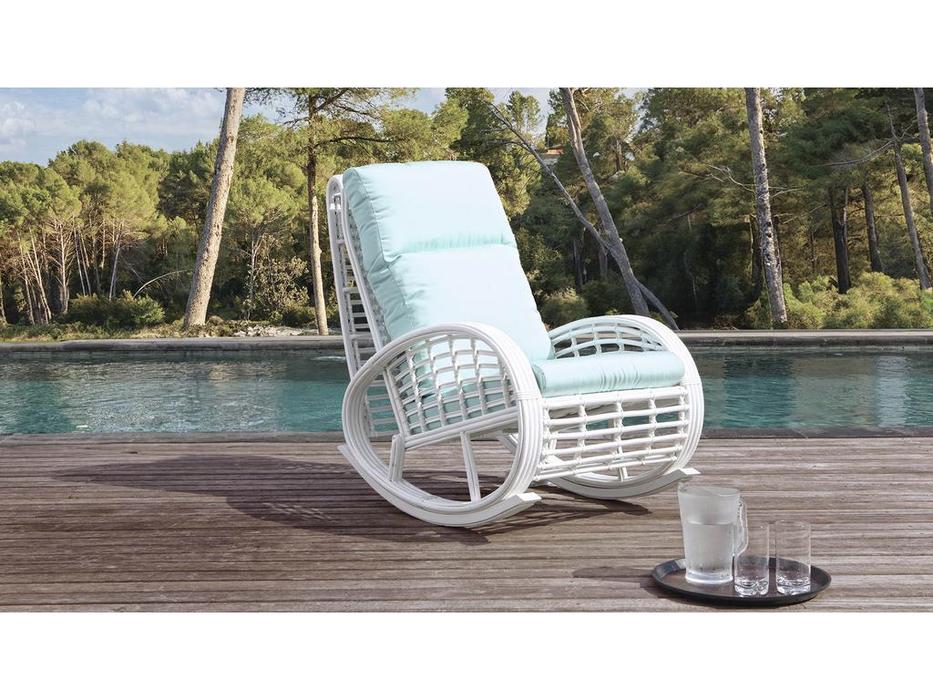 Skylinedesign кресло-качалка с подушками (светло серый) Taurus