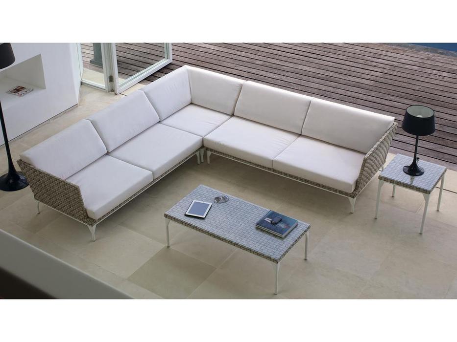 Skylinedesign диван садовый с подлокотником правый (Seashell) Brafta