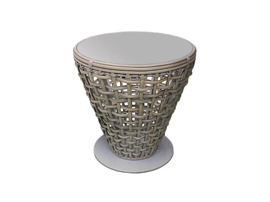 Skylinedesign стол кофейный со стеклом (бежевый) Dynasty