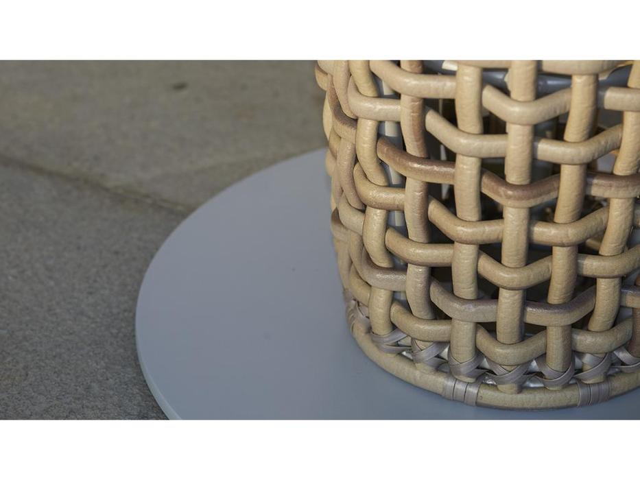 Skylinedesign стол садовый овальный со стеклом (WHITE MUSHROOM) Dynasty