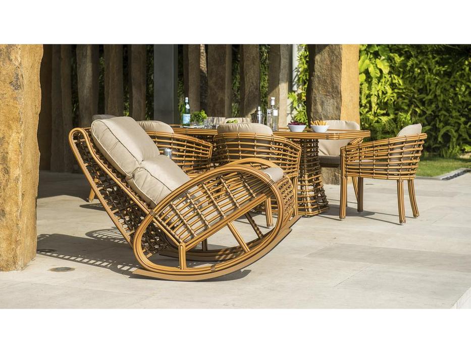 Skylinedesign кресло-качалка с подушками (бежевый) Taurus