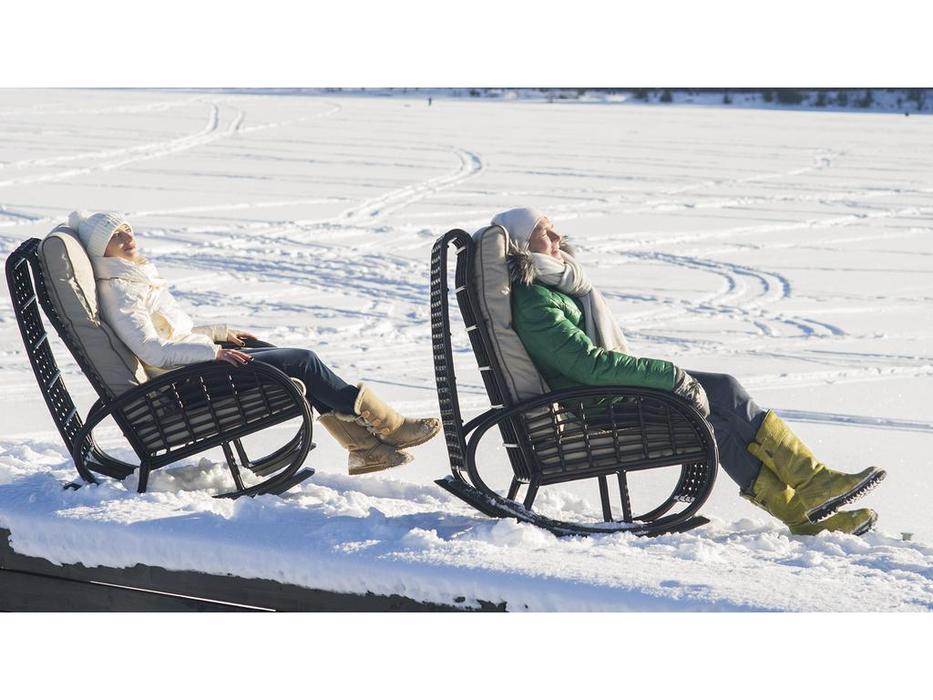 Skylinedesign кресло-качалка с подушками (бежевый) Taurus