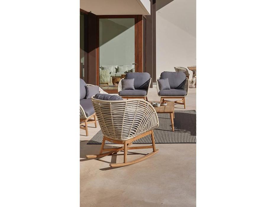 Skylinedesign кресло-качалка с подушками (бежевый) Alaska