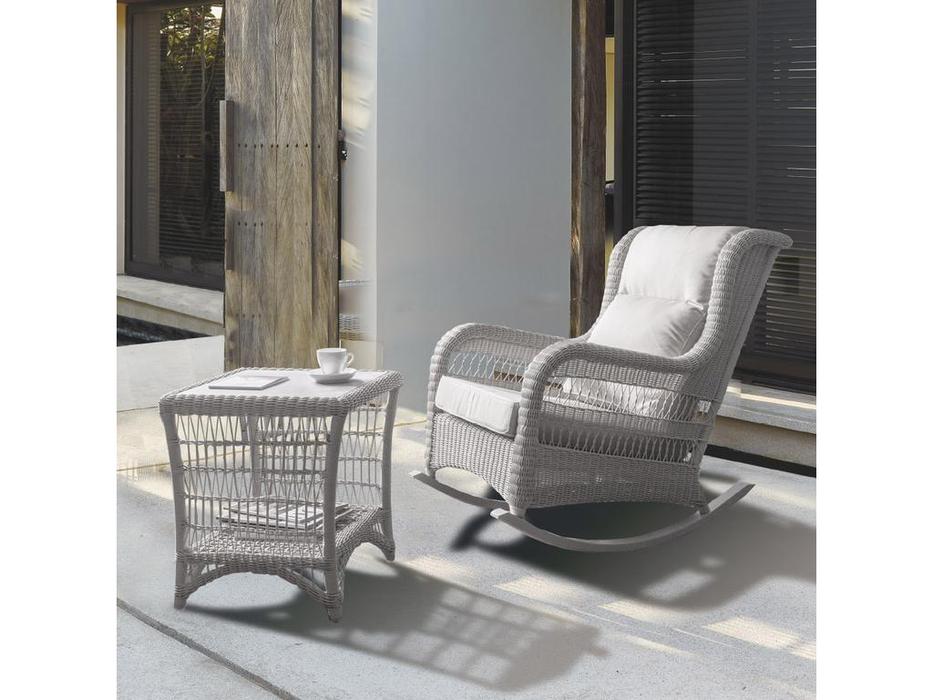 Skylinedesign кресло-качалка с подушками (молочно серый) Arena