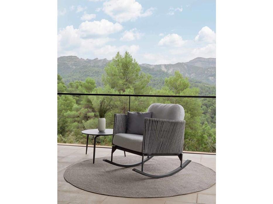 Skylinedesign кресло-качалка с подушками (светло серый) Boston