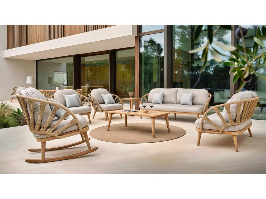 Skylinedesign кресло-качалка с подушками (бежевый) Krabi