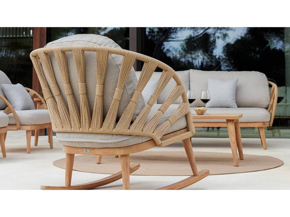 Skylinedesign кресло-качалка с подушками (бежевый) Krabi
