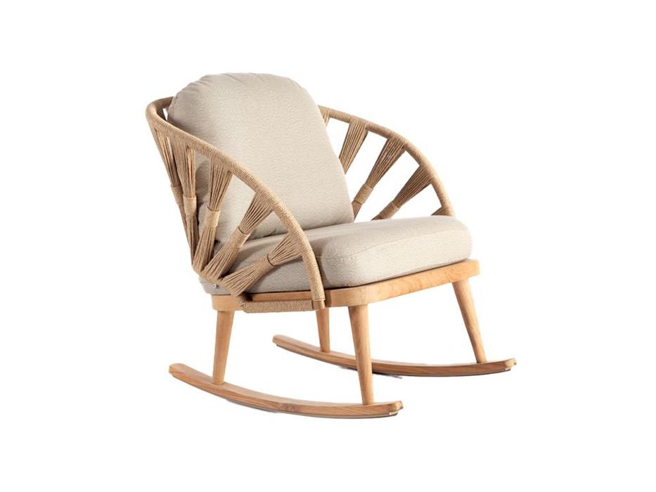 Skylinedesign кресло-качалка с подушками (бежевый) Krabi