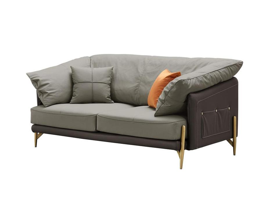 ESF диван 2 местный не раскладной (серый) ARTE NAPPA