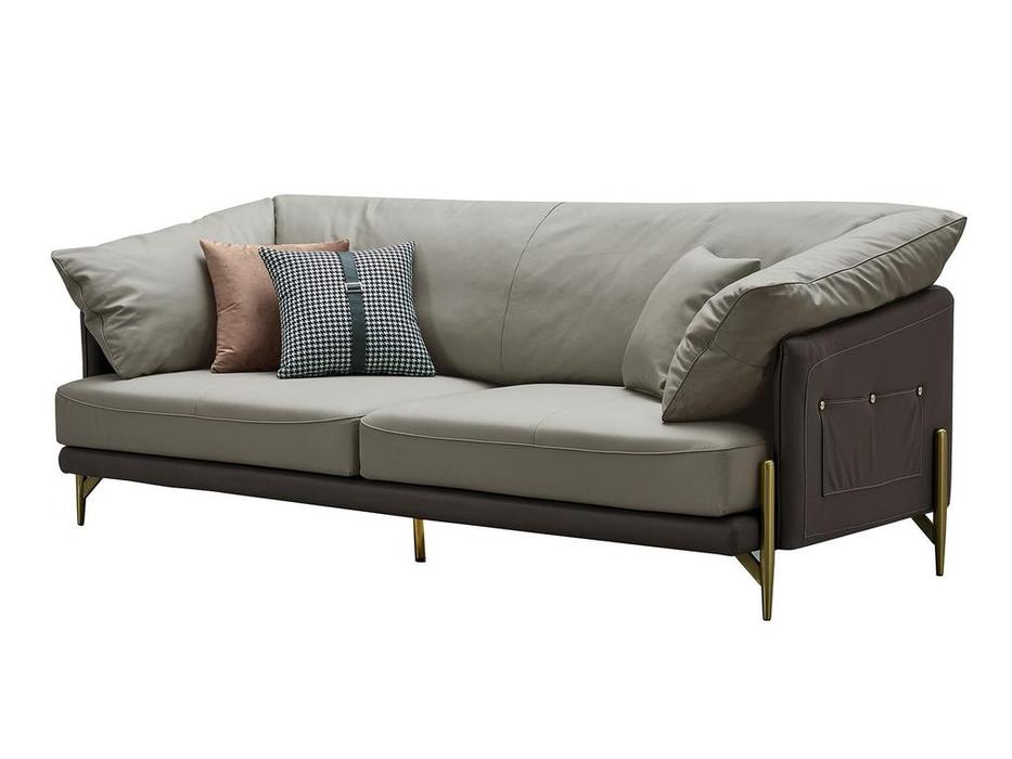 ESF диван 3 местный не раскладной (серый) ARTE NAPPA