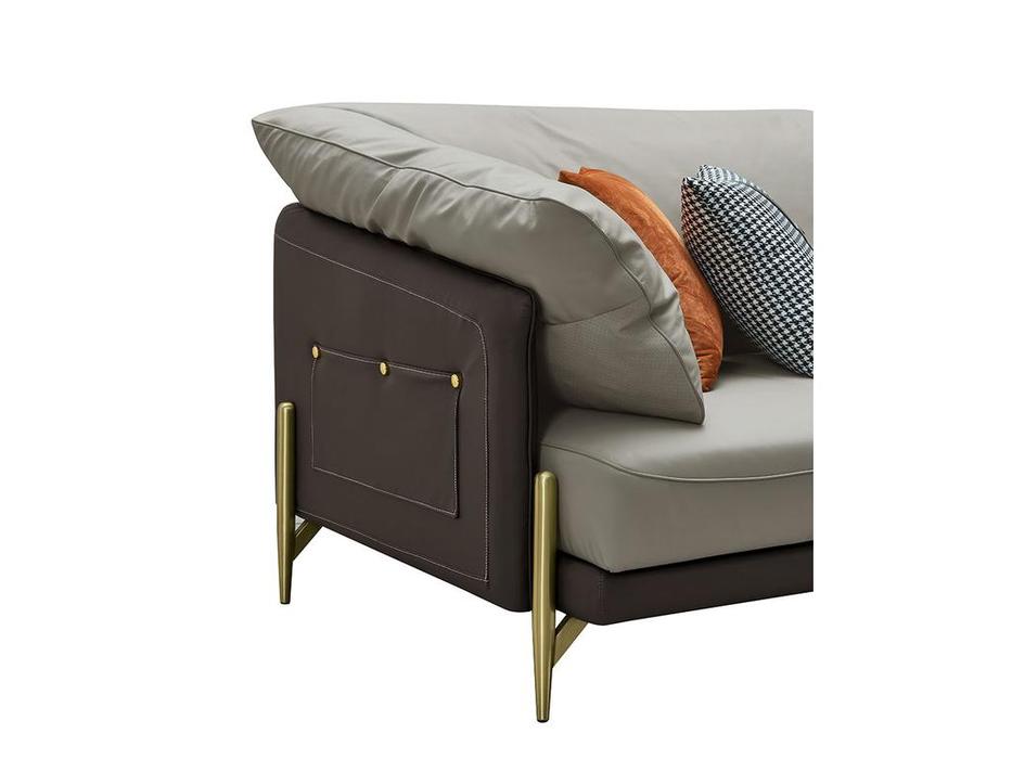 ESF диван 3 местный не раскладной (серый) ARTE NAPPA