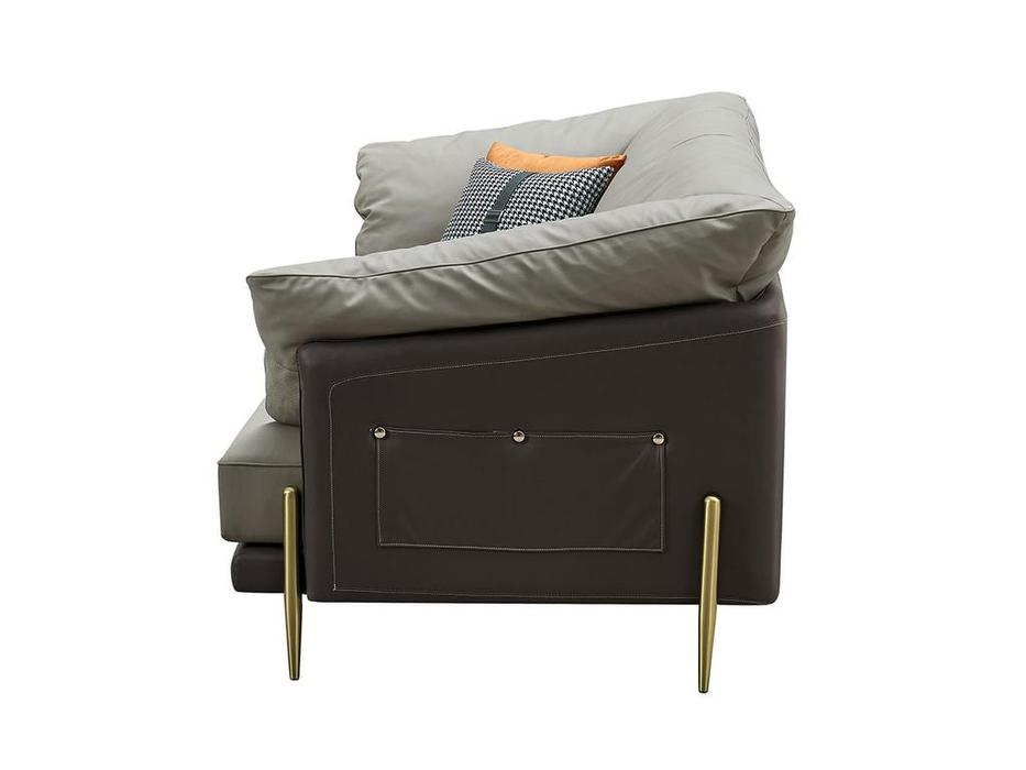 ESF диван 3 местный не раскладной (серый) ARTE NAPPA