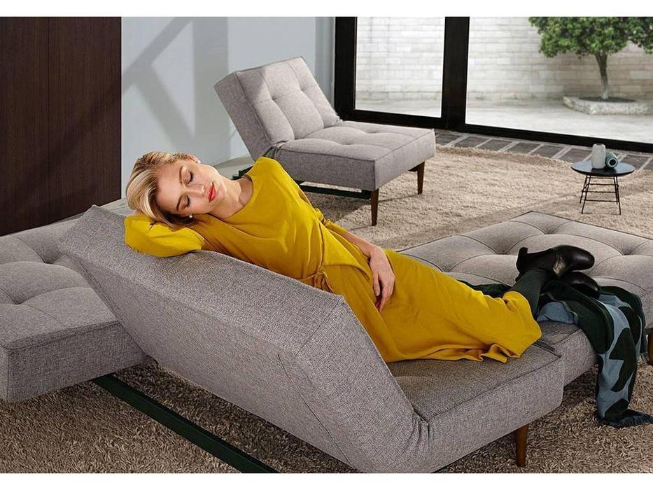 Innovation диван-кровать с деревянными ножками тк.525 (синий) Splitback