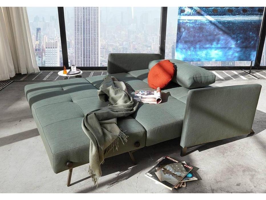 Innovation диван-кровать 140 раскладной с подлокотниками тк.ХХХ (зеленый) Cubed