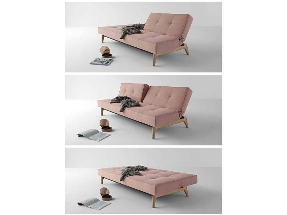 Innovation диван с деревянными ножками (розовый) Splitback