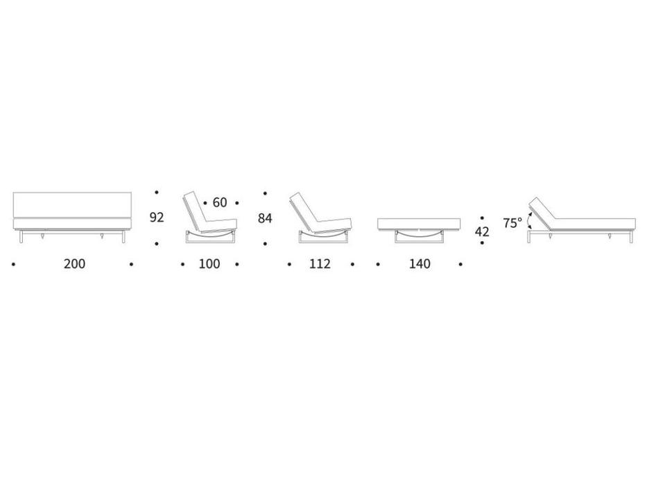 Innovation диван-кровать раскладной (желтый) Fraction