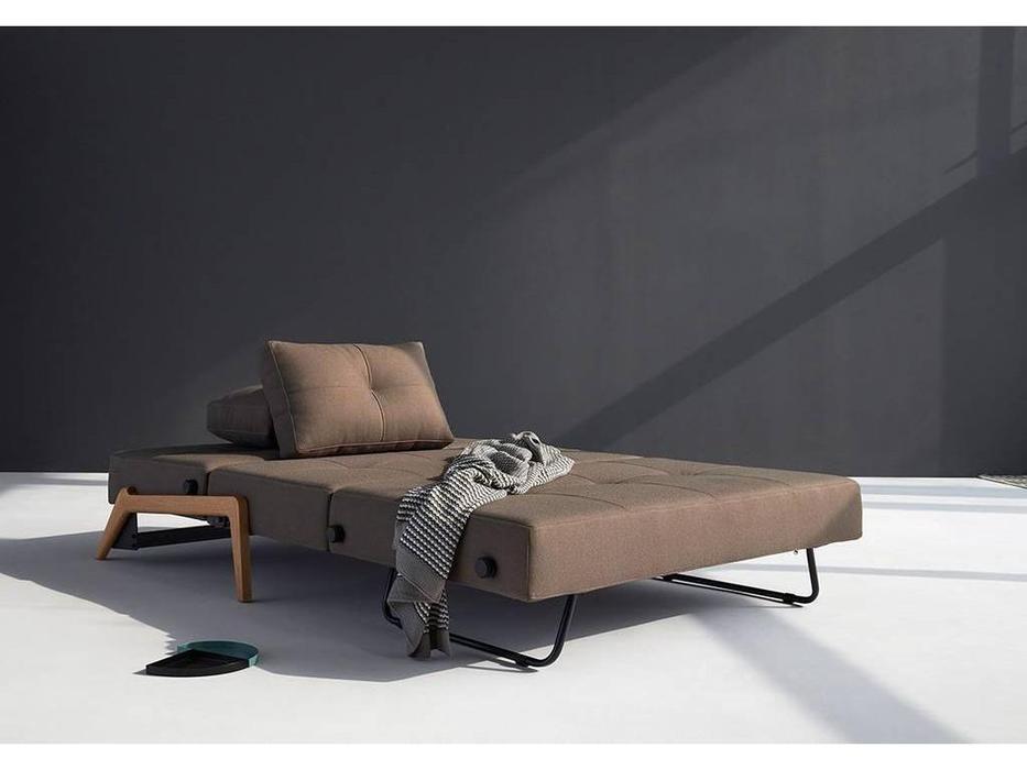 Innovation диван-кровать 140 см раскладной тк.XXX (коричневый) Cubed