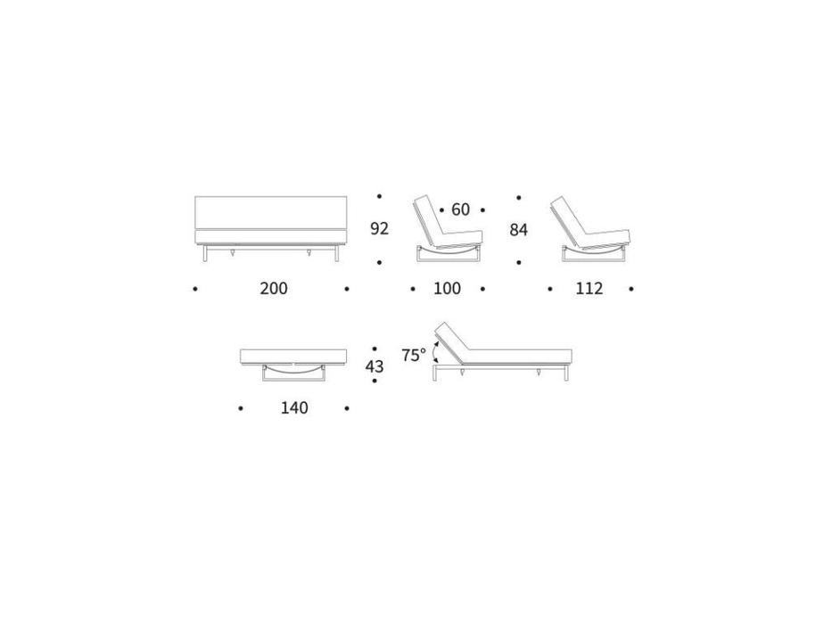 Innovation диван-кровать раскладной (зеленый) Fraction