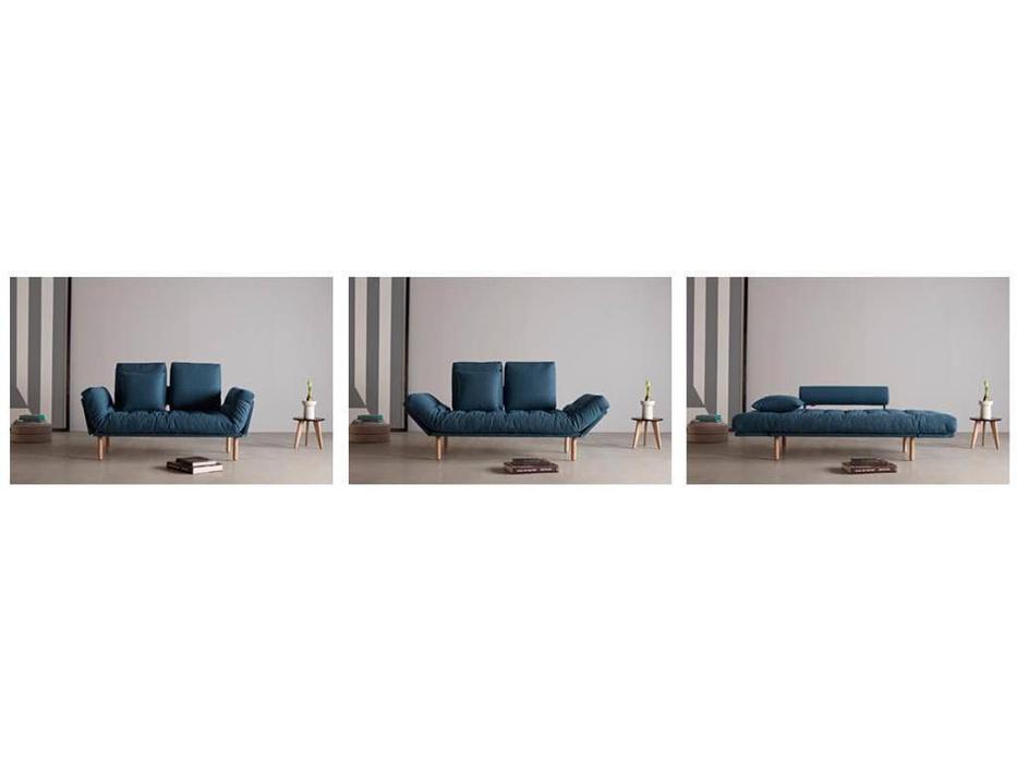 Innovation диванчик деревянные ножки (синий) Rollo