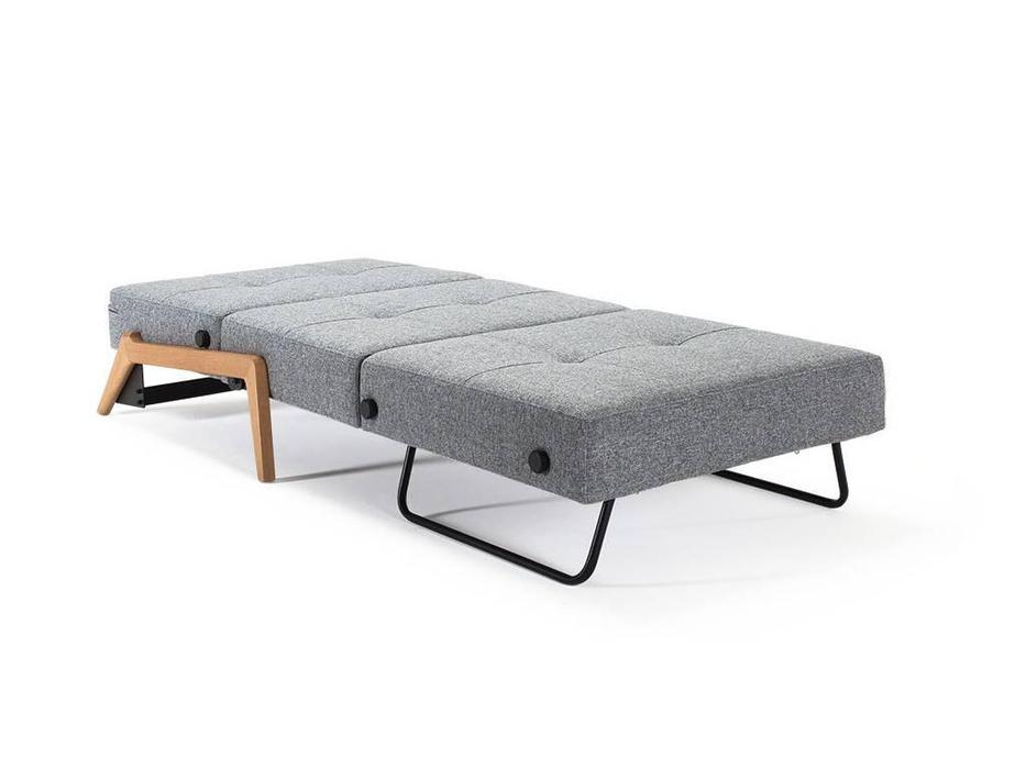 Innovation кресло-кровать тк.565 ножки дерево (серый) Cubed