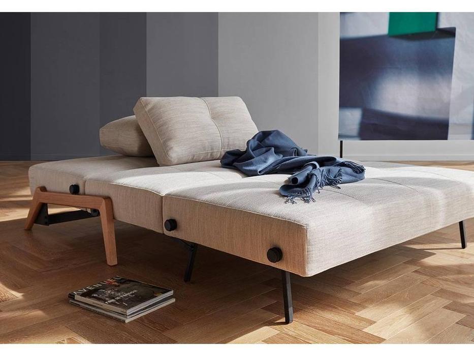 Innovation диван-кровать раскладной с деревянными ножками тк.612 (бежевый) Cubed