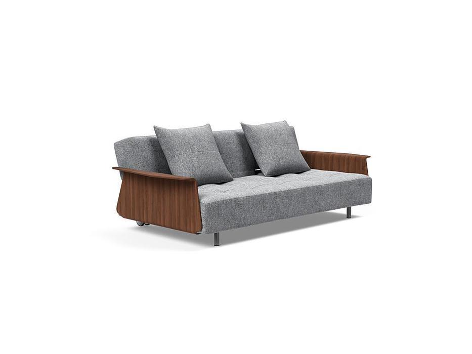 Innovation диван-кровать с подлокотниками 140 см раскладной тк565 (серый) Long Horn