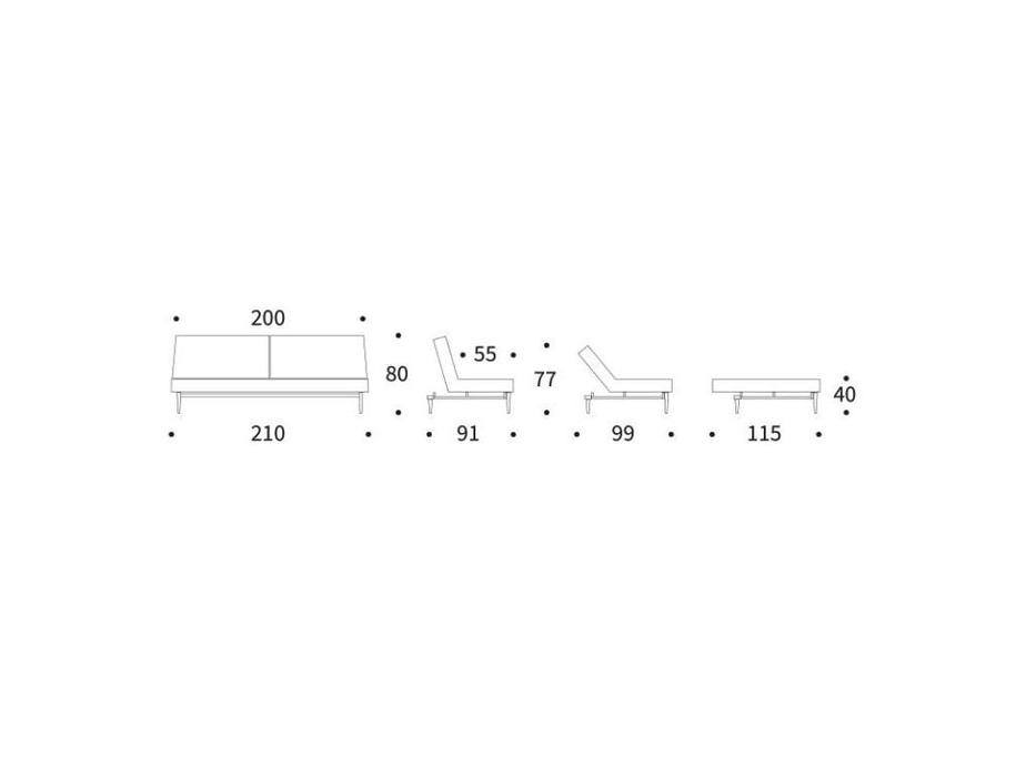 Innovation диван-кровать 3-х местный (желтый) Splitback