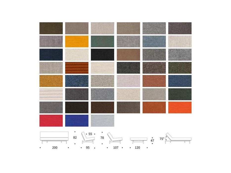 Innovation диван-кровать 3-х местный (темно синий) Aslak