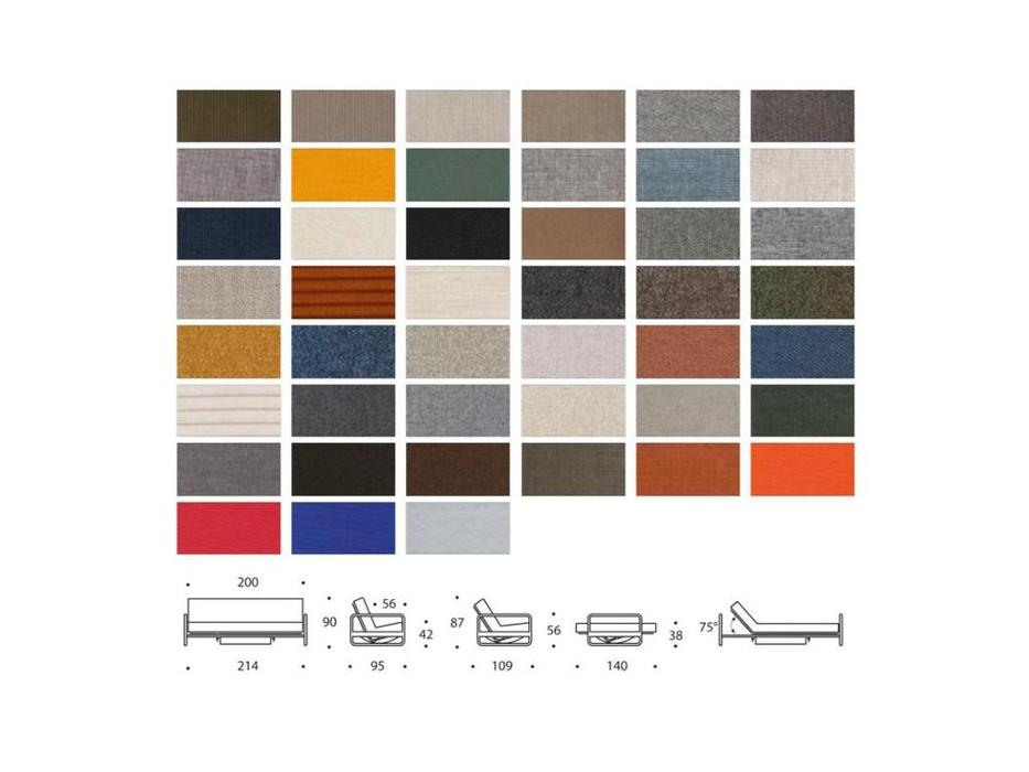 Innovation диван-кровать 3-х местный (молочно серый) Lomira