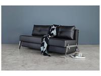 Innovation диван-кровать 160 ножки хром, тк.550 (черный) Cubed