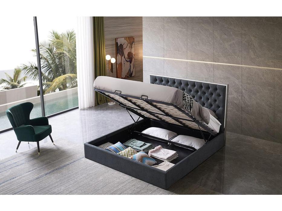 ESF кровать двуспальная 160х200 с подъемным механизмом (серый) 1704