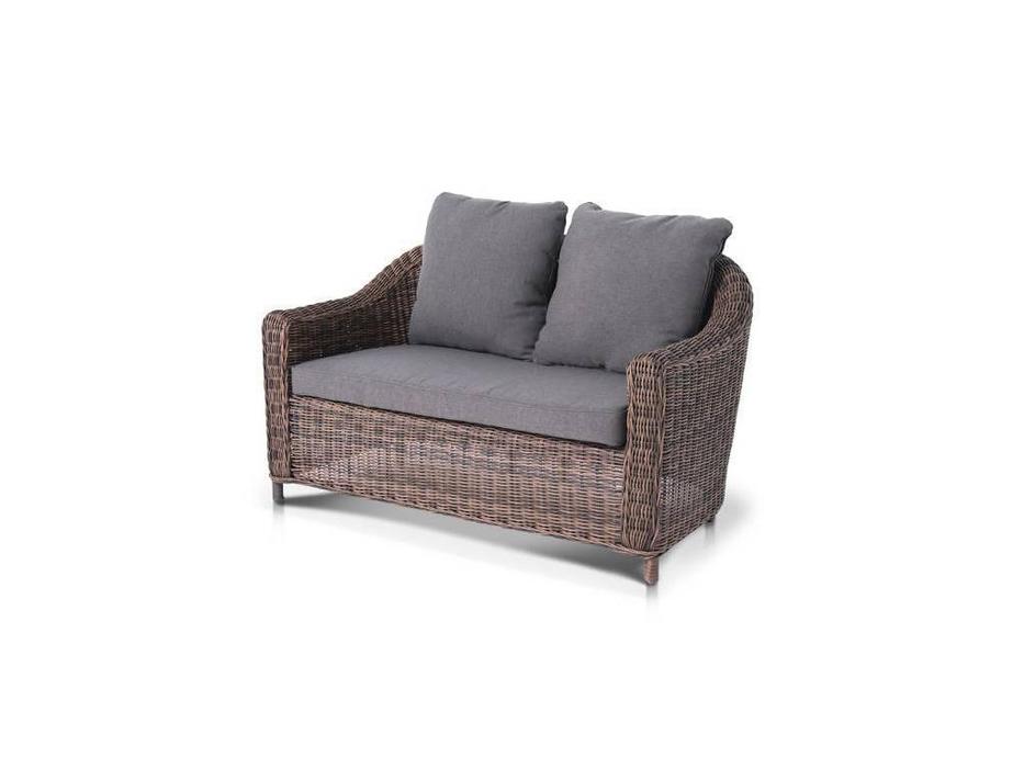 4SIS диван садовый с подушками (коричневый) Кон Панна