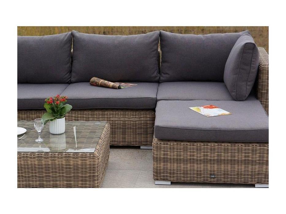 4SIS диван садовый модуль с подушками (соломенный) Лунго