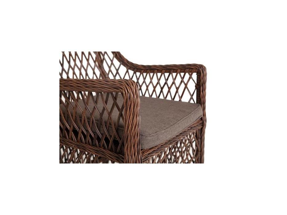4SIS кресло садовое с подушкой (коричневый) Латте