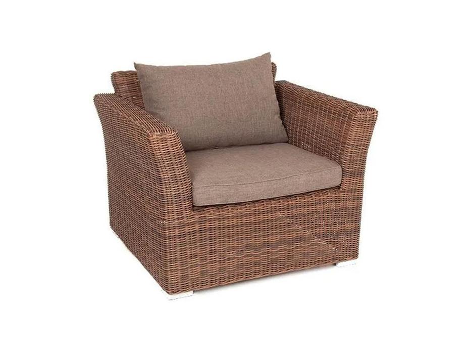 4SIS кресло садовое с подушками (коричневый) Капучино