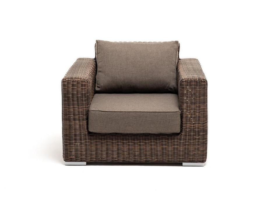4SIS кресло садовое с подушками (коричневый) Боно
