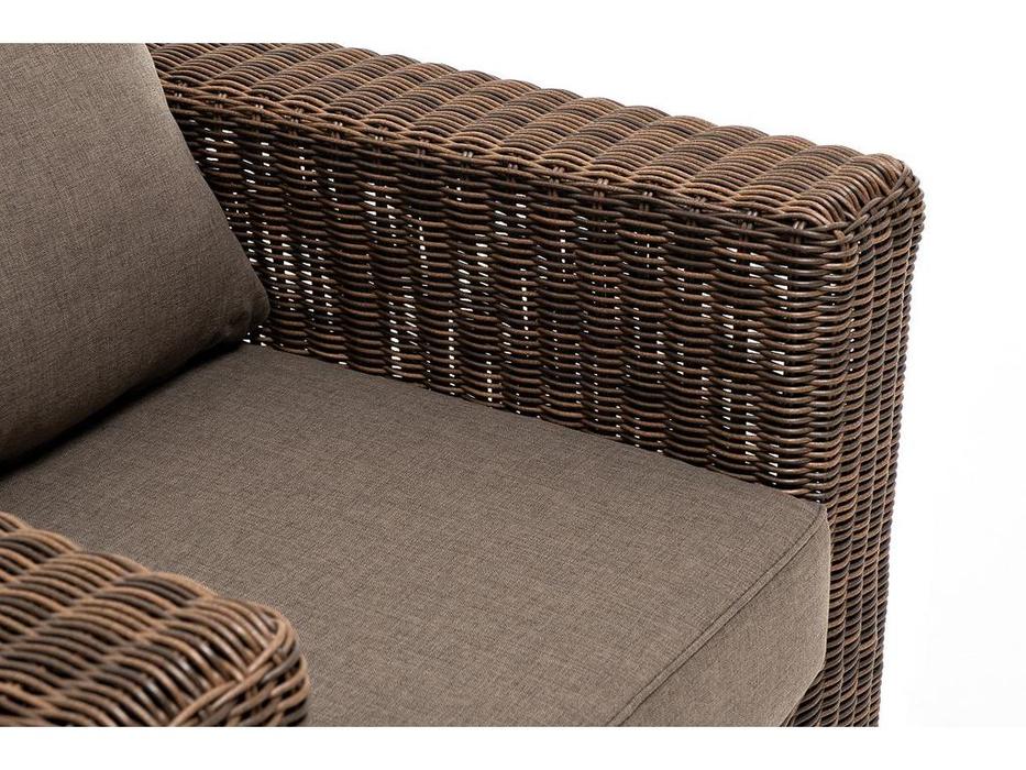 4SIS кресло садовое с подушками (коричневый) Боно